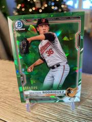 Grayson Rodriguez [Green] Baseball Cards 2021 Bowman Chrome Sapphire Prospects Prices