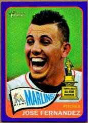 Jose Fernandez [Purple Refractor] #439 Baseball Cards 2014 Topps Heritage Chrome Prices