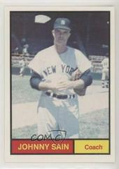 Johnny Sain #25 Baseball Cards 1982 Galasso 1961 World Champions New York Yankees Prices
