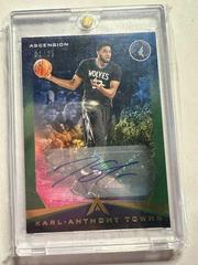 Karl Anthony Towns [Autograph Green] Basketball Cards 2017 Panini Ascension Prices