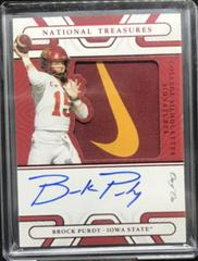 Brock Purdy #SS-BPU Football Cards 2022 Panini National Treasures Collegiate College Silhouettes Signatures Prices