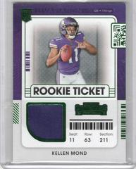 Kellen Mond Football Cards 2021 Panini Contenders Rookie Ticket Swatches Prices
