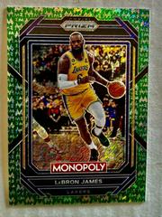 LeBron James [Green Shimmer] Basketball Cards 2022 Panini Prizm Monopoly Prices