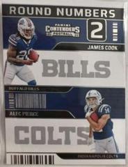 James Cook, Alec Pierce Football Cards 2022 Panini Contenders Round Numbers Prices