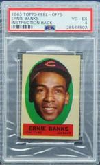 Ernie Banks [Instruction Back] Baseball Cards 1963 Topps Peel Offs Prices
