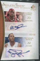 LeBron James, Tayahwn Prince Basketball Cards 2007 SP Authentic Sign of the Times Dual Prices