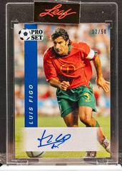 Luis Figo [Blue] Soccer Cards 2022 Pro Set Autographs Prices
