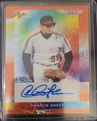 Charlie Sheen [Orange Laser] #BA-CS1 Baseball Cards 2023 Leaf Vivid Autograph Prices