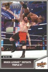 Brock Lesnar Defeats Triple H [Bronze] Wrestling Cards 2013 Topps Best of WWE Prices