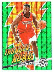 Zion Williamson [Green] #13 Basketball Cards 2022 Panini Mosaic Thunder Road Prices