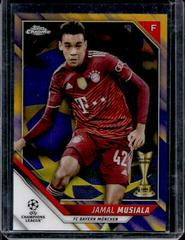 Jamal Musiala [Purple & Gold Starball Refractor] #69 Soccer Cards 2021 Topps Chrome UEFA Champions League Prices
