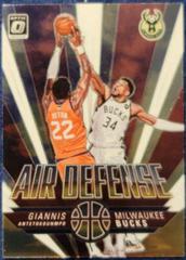 Giannis Antetokounmpo #3 Basketball Cards 2021 Panini Donruss Optic Air Defense Prices