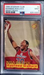 Rasheed Wallace [NBA Draft Picks] #4 Basketball Cards 1995 Stadium Club Prices