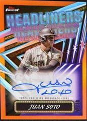 Juan Soto [Orange] #FHA-JS Baseball Cards 2023 Topps Finest Headliners Autographs Prices