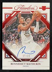 Bennedict Mathurin [Ruby] #7 Basketball Cards 2022 Panini Flawless Finishes Auto Prices