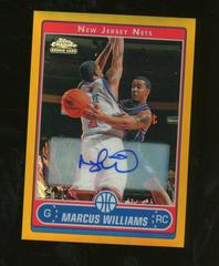 Marcus Williams [Gold Refractor Autograph] Basketball Cards 2006 Topps Chrome Prices