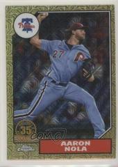 Aaron Nola #T87C2-23 Baseball Cards 2022 Topps Silver Pack 1987 Chrome Series 2 Prices