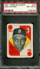Sam Jethroe #12 Baseball Cards 1951 Topps Blue Back Prices