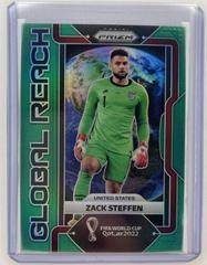 Zack Steffen [Green] Soccer Cards 2022 Panini Prizm World Cup Global Reach Prices