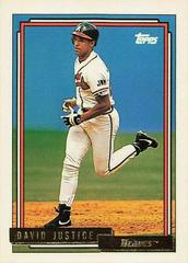 David Justice Baseball Cards 1992 Topps Gold Prices