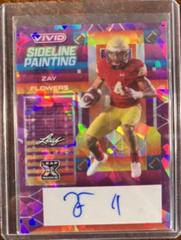 Zay Flowers [Prismatic Purple] #SP-ZF1 Football Cards 2023 Leaf Vivid Autographs Sideline Painting Prices