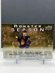 Connor McDavid [Gold] #MS-51 Hockey Cards 2023 Upper Deck Monster Season Prices