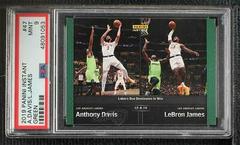 Anthony Davis, LeBron James [Green] Basketball Cards 2019 Panini Instant Prices