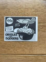 Orioles VS Dodgers [1966] #63 Baseball Cards 1967 Laughlin World Series Prices