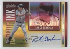 Lance Berkman [Spectrum Gold] #II-LB Baseball Cards 2022 Panini Absolute Iconic Ink Autographs Prices