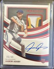 Aaron Ashby [Patch Autograph Red] Baseball Cards 2022 Panini Immaculate Prices