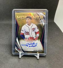 Juan Soto [Gold Refractor] #FMA-JS Baseball Cards 2021 Topps Finest Moments Autographs Prices