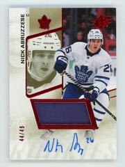 Nick Abruzzese [Patch] #AB Hockey Cards 2022 SPx Rookie Autographs Prices