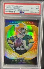 Aaron Rodgers [Gold] #10 Football Cards 2020 Panini Prizm Brilliance Prices