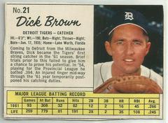 Dick Brown [Hand Cut] #21 Baseball Cards 1962 Jell O Prices