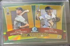 Jacob Misiorowski, Eric Brown Jr. [Gold] #BJ-4 Baseball Cards 2022 Bowman Draft Blackjack Prices
