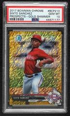 Sixto Sanchez [Gold Shimmer] #BCP210 Baseball Cards 2017 Bowman Chrome Prospects Prices