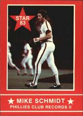 Mike Schmidt [Phillies Club Records II] Baseball Cards 1983 Star Schmidt Prices