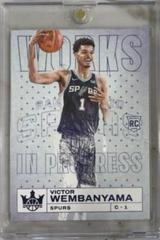 Victor Wembanyama [Sapphire] #2 Basketball Cards 2023 Panini Court Kings Works in Progress Prices