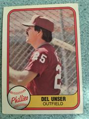 Del Unser #26 Baseball Cards 1981 Fleer Prices