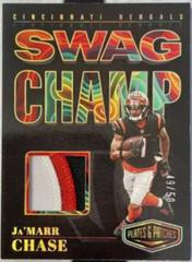 Ja'Marr Chase [Gold] #SC-JC Football Cards 2023 Panini Plates and Patches Swag Champ Prices
