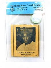 Jackie Robinson [Hand Cut] #36 Baseball Cards 1948 R346 Blue Tint Prices