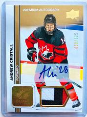 Andrew Cristall [Autograph Patch] #24 Hockey Cards 2023 Upper Deck Team Canada Juniors Prices