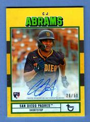 CJ Abrams [Gold] #AC-CA Baseball Cards 2022 Topps Brooklyn Collection Autographs Prices