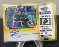 Ahmad 'Sauce' Gardner [SP Variation Rookie Ticket Autograph Gold] #101 Football Cards 2022 Panini Contenders Optic Prices