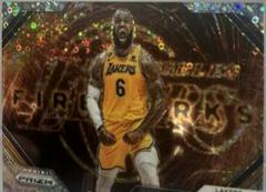 LeBron James [Fast Break] #3 Basketball Cards 2023 Panini Prizm Fireworks Prices
