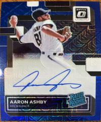 Aaron Ashby [Blue Mojo] #RRS-AA Baseball Cards 2022 Panini Donruss Optic Rated Rookie Signatures Prices