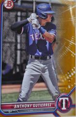 Anthony Gutierrez [Gold] #BD-110 Baseball Cards 2022 Bowman Draft Prices