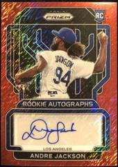Andre Jackson [Red Shimmer Prizm] Baseball Cards 2022 Panini Prizm Rookie Autographs Prices