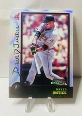 David Justice #20 Baseball Cards 1998 Bowman Chrome Prices