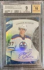 Connor McDavid [Autograph Rainbow Foil Blue] Hockey Cards 2015 Upper Deck Trilogy Prices